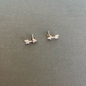 Rose gold (14k) pave diamond earrings